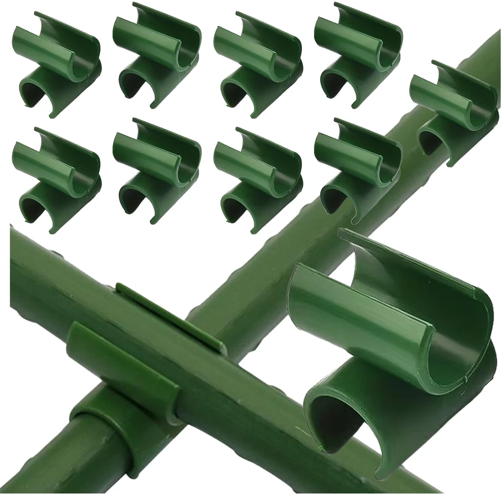 Łącznik Kryžminė kampinė jungtis sodo stulpams tvirtinti, 11 mm, žalia, 10 vnt.