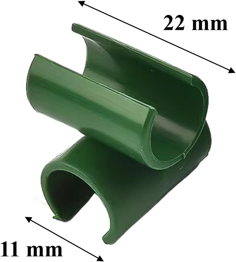Łącznik Kryžminė kampinė jungtis sodo stulpams tvirtinti, 11 mm, žalia, 10 vnt.