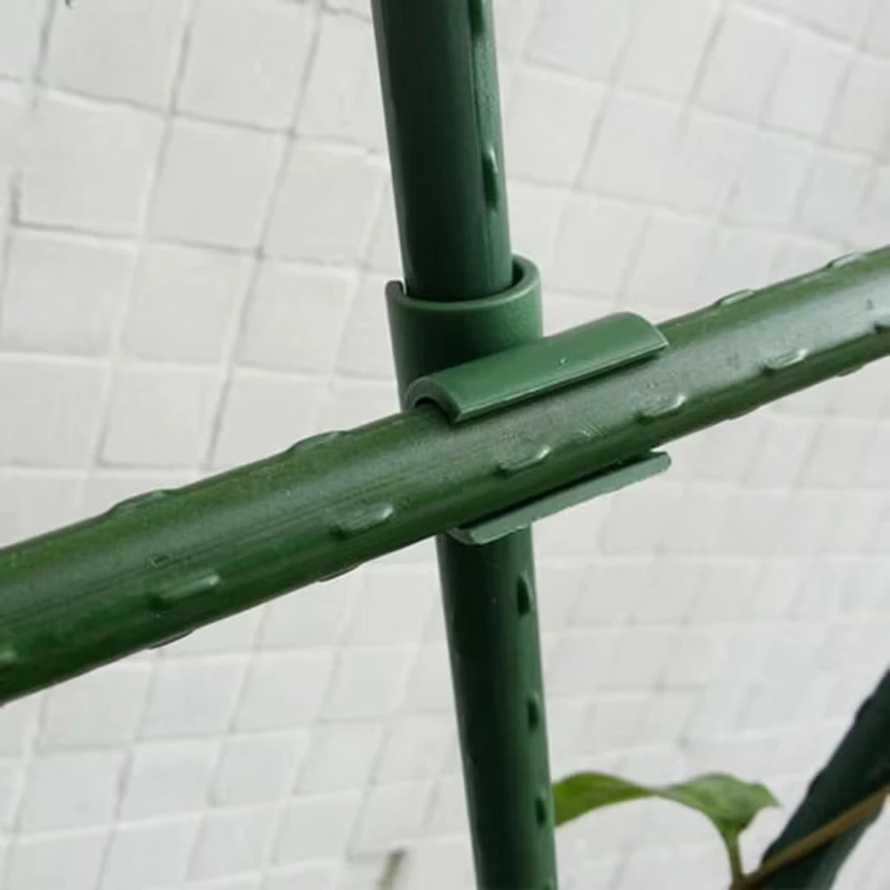Łącznik Kryžminė kampinė jungtis sodo stulpams tvirtinti, 11 mm, žalia, 10 vnt.