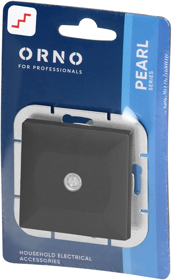 Łącznik Laiptinės jungiklis su Pearl apšvietimu, 10A, 250V, WP-5P/S, juodas