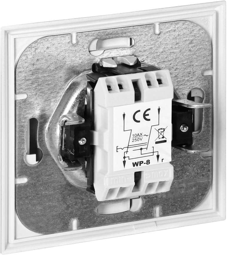 Łącznik Luna kryžminė jungtis, 10A, 250V, WP-8L, sidabrinė