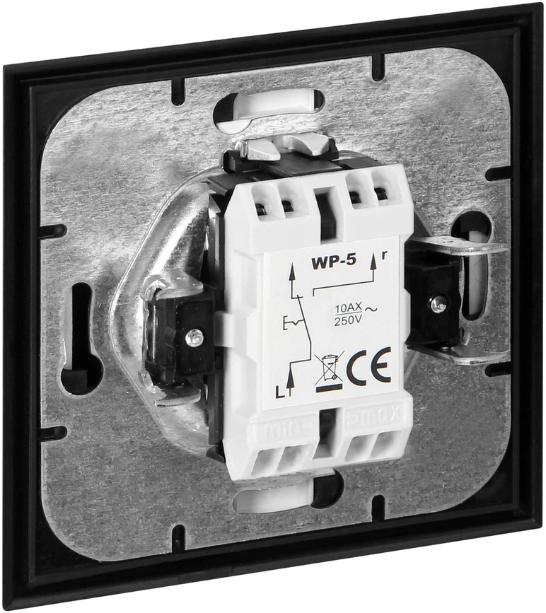 Łącznik Juodas laiptinis jungiklis Luna, 10A, 250V, WP-5L