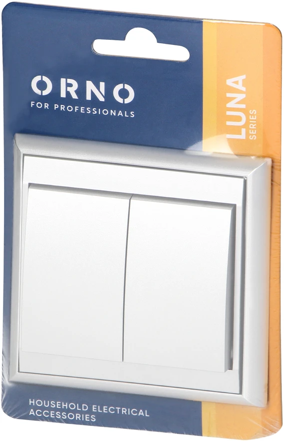 Łącznik Luna šviestuvo jungiklis, 10A, 250V, WP-2L, baltas