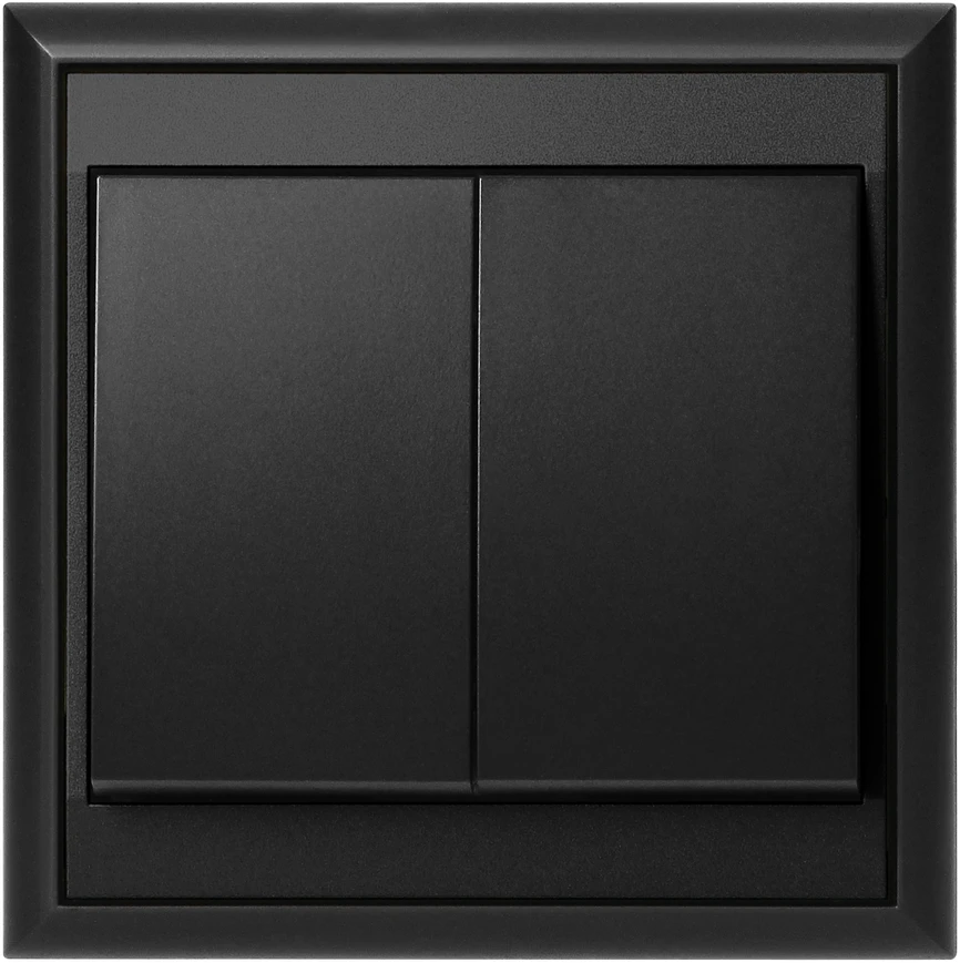 Łącznik Luna šviestuvo jungiklis, 10A, 250V, WP-2L, juodas