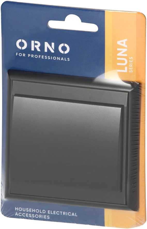 Łącznik Luna vienpolis srovės jungiklis, 10A, 250V, WP-1L, juodas