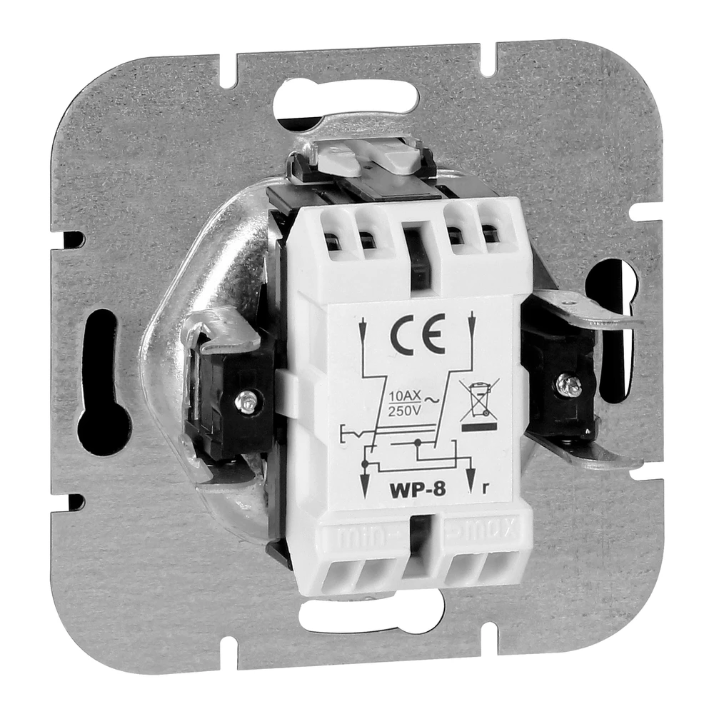 Łącznik Kryžinis jungiklis Onyx, 10A, 250V, juodas