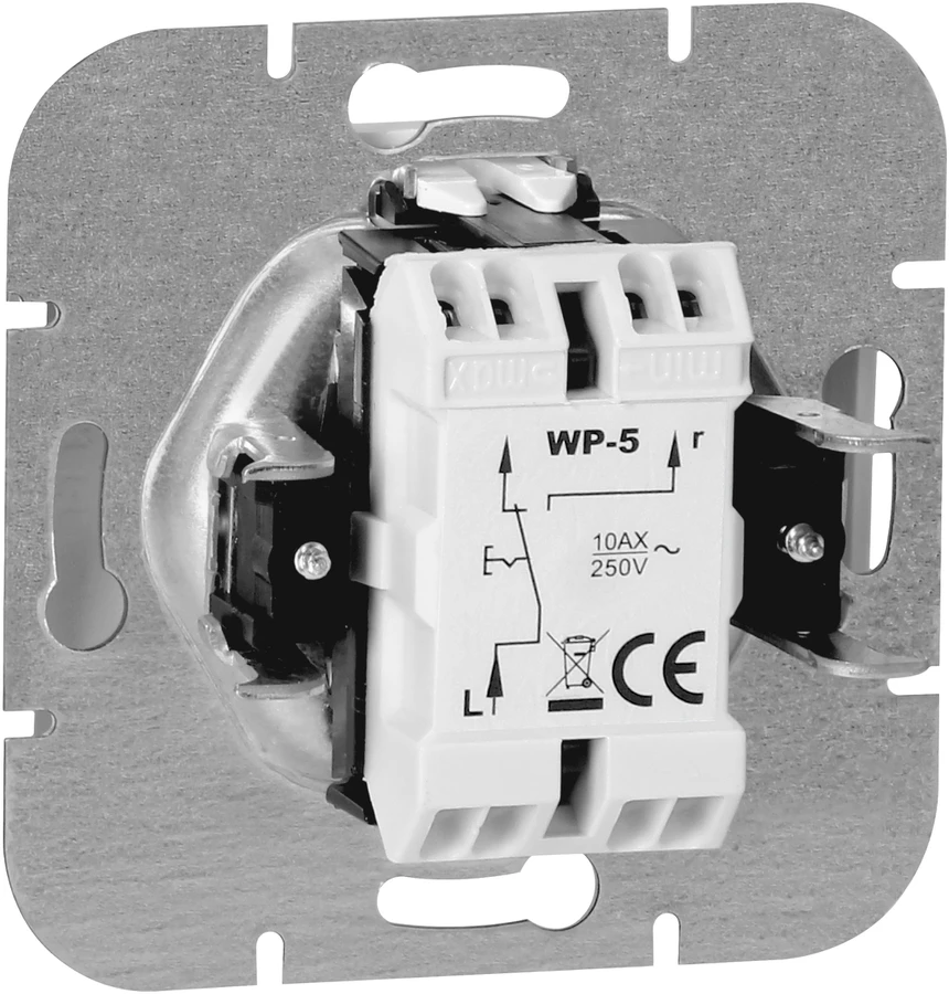 Łącznik Onikso spalvos laiptų jungiklis, 10A, 250V, WP-5O, baltas