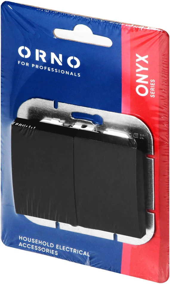 Łącznik Onyx juodos spalvos šviestuvo jungiklis, 10A, 250V