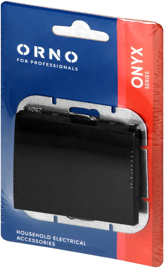 Łącznik Onyx vienpolis srovės jungiklis, 10A, 250V, WP-1O, juodas