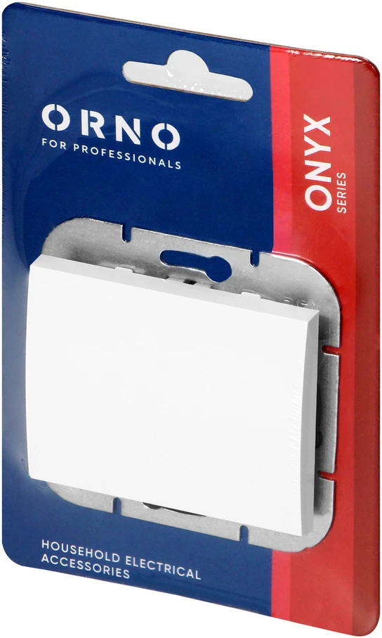 Łącznik Onyx vienpolis srovės jungiklis, 10A, 250V, WP-1O, baltas