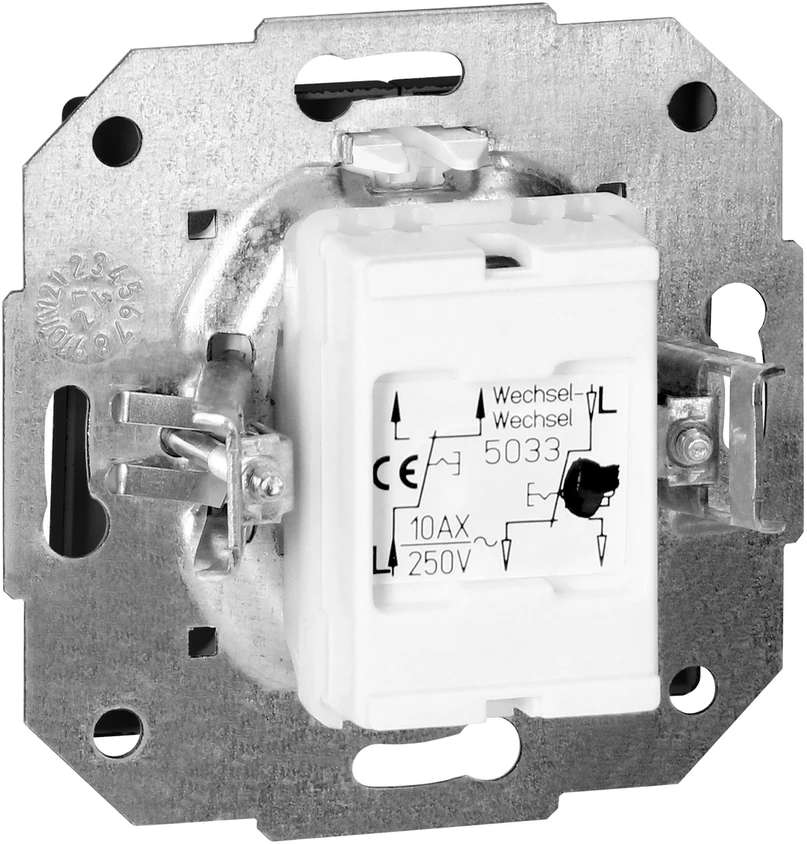 Łącznik Dvigubas laiptinis jungiklis Pearl, 10A, 250V, juodas