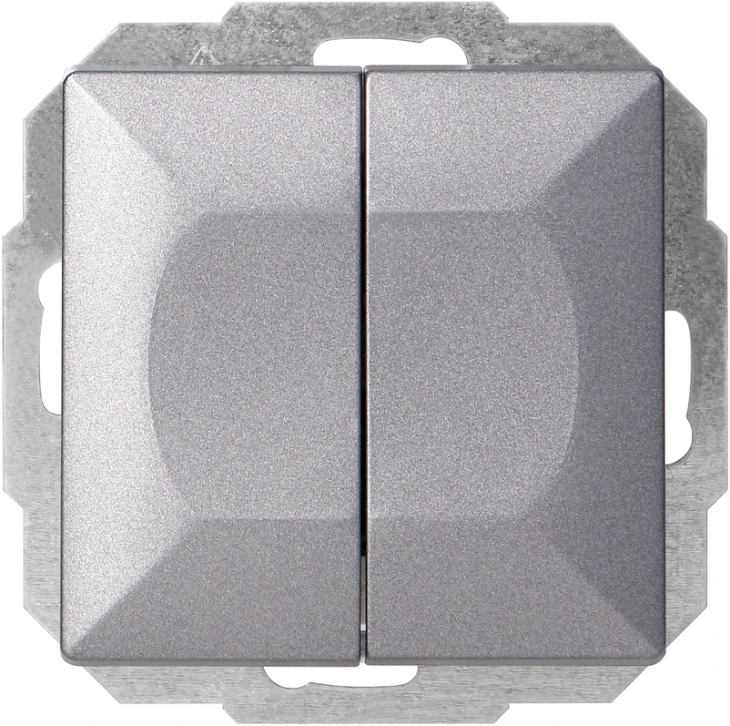 Łącznik Pearl dvigubas laiptų jungiklis, 10A, 250V, WP-2/5P, antracito spalvos