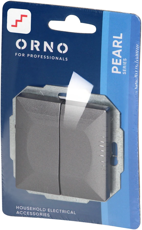 Łącznik Pearl dvigubas laiptų jungiklis, 10A, 250V, WP-2/5P, antracito spalvos