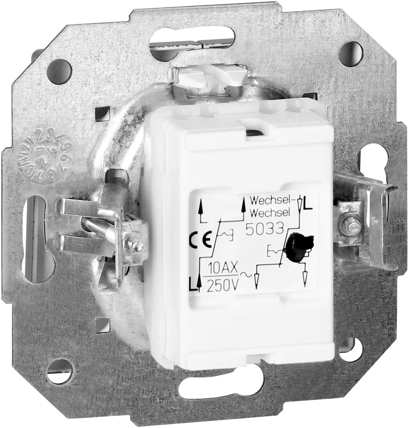 Łącznik Pearl dvigubas laiptų jungiklis, 10A, 250V, WP-2/5P, antracito spalvos