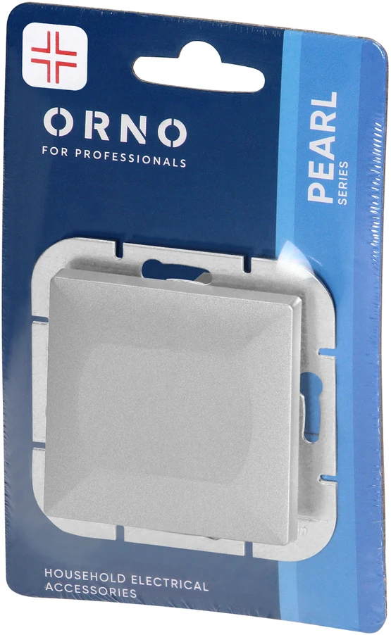 Łącznik Kryžminis jungiklis Pearl, 10A, 250V, sidabrinis