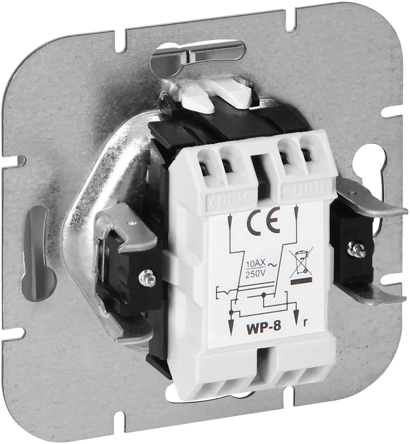 Łącznik Perlų serijos kryžminis jungiklis, 10A, 250V, baltas