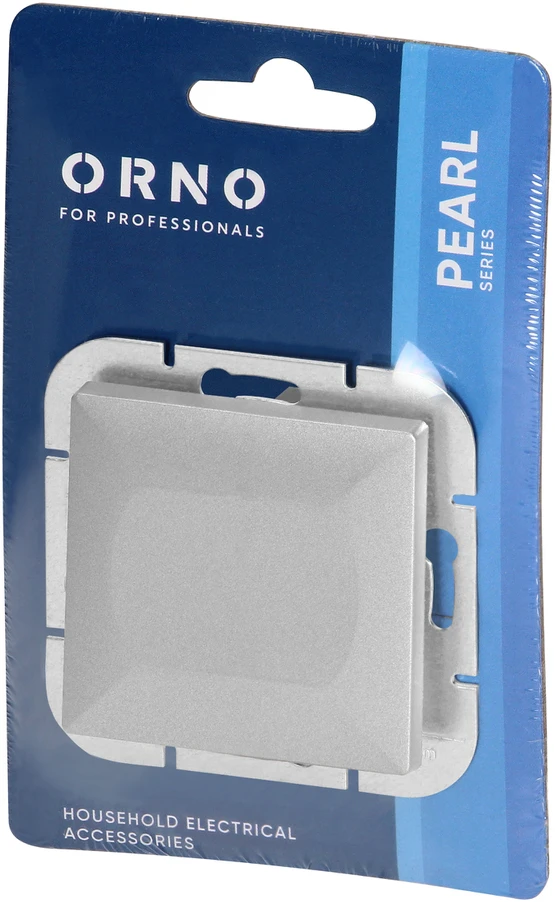 Łącznik Sidabrinis vienpolis jungiklis Pearl, 10A, 250V, WP-1P