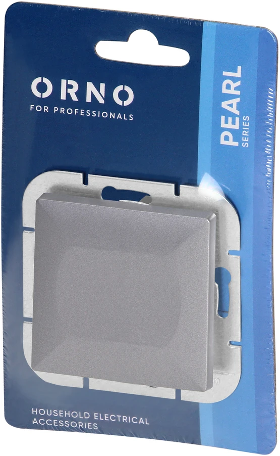 Łącznik Pearl vienpolis srovės jungiklis, 10A, 250V, WP-1P, antracito spalvos