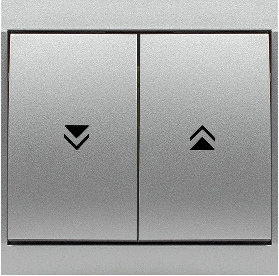 Łącznik Roletų jungiklis p/t Luna, 10A, 250V, WP-10L, sidabrinis
