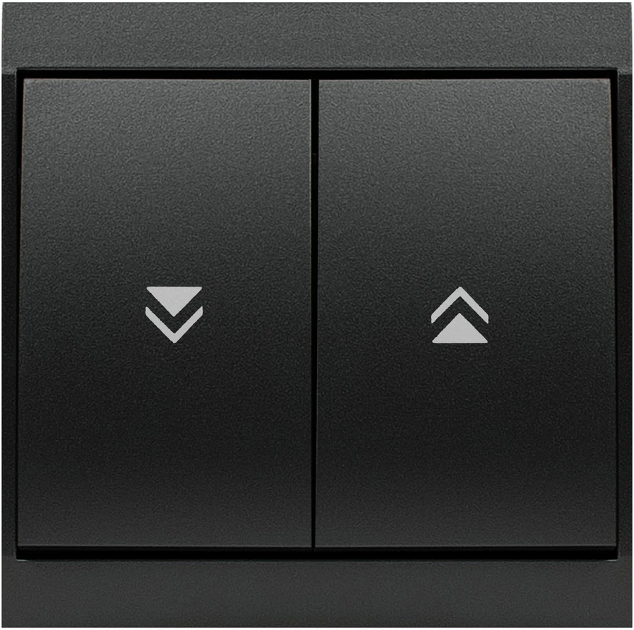 Łącznik Roletų jungiklis p/t Luna, 10A, 250V, WP-10L, juodas
