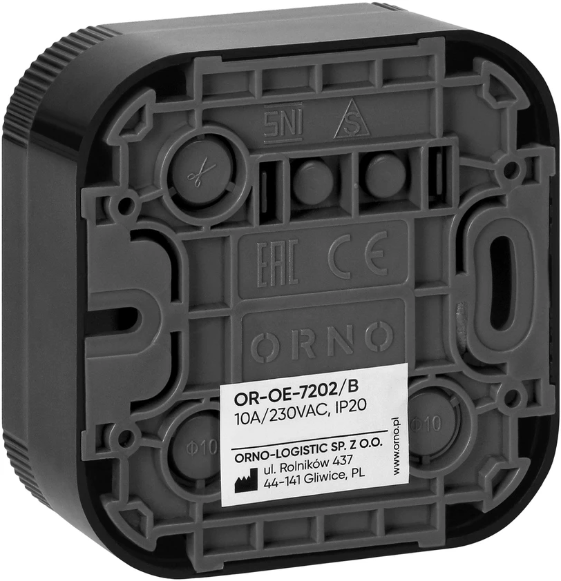 Łącznik „ToDo“ IP20 laiptų jungiklis, 10A, 230V AC, juodas