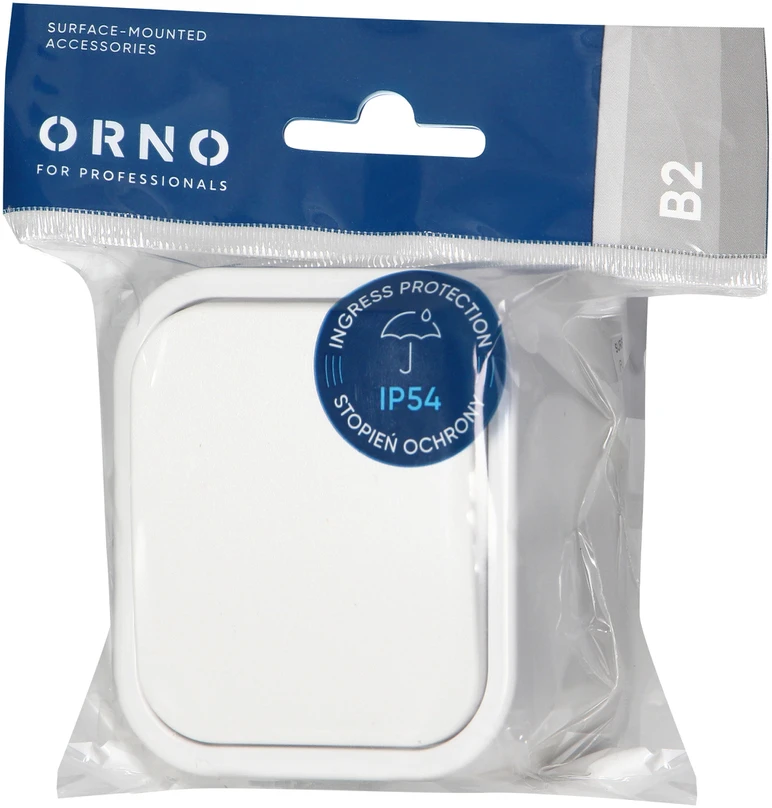 Orno Łącznik Vienpolis jungiklis B2, 10A, 250V, IP54, WNT-1B2, baltas