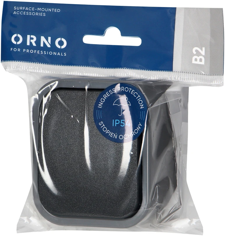 Orno Łącznik Vienpolis jungiklis B2, 10A, 250V, IP54, WNT-1B2, pilkas/juodas