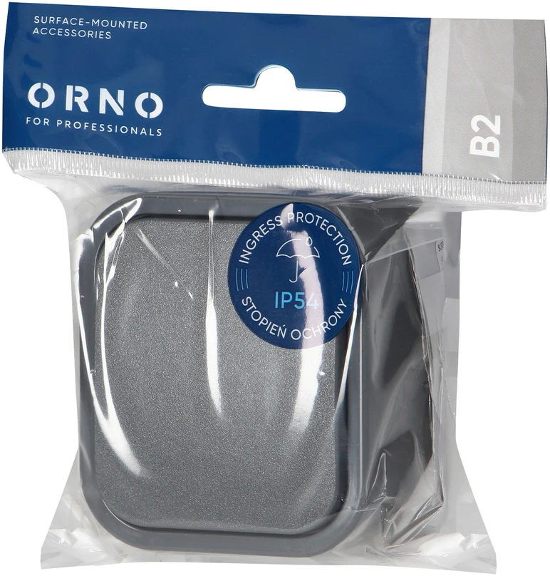 Orno Łącznik Vienpolis jungiklis B2, 10A, 250V, IP54, WNT-1B2, pilkas