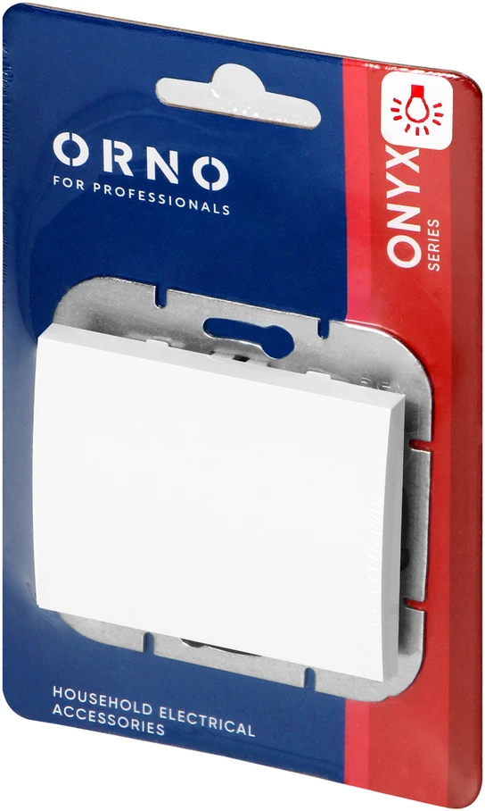 Łącznik Vienpolio jungiklis su apšvietimu Onyx, 10A, 250V, baltas