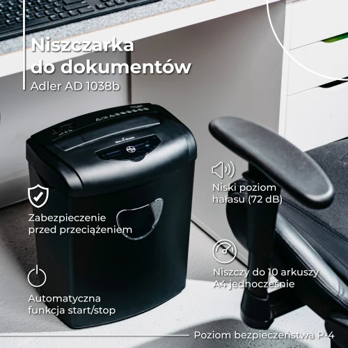 Adler AD 1038 Dokumentų Smulkintuvas