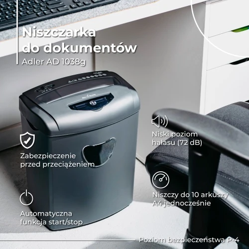 Adler AD 1038 Dokumentų Smulkintuvas