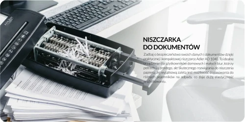 Adler Paper Shredder | AD 1040 | Juodas