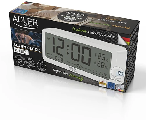 Adler | Žadintuvas | AD 1195w | Signalizacijos funkcija | Baltas