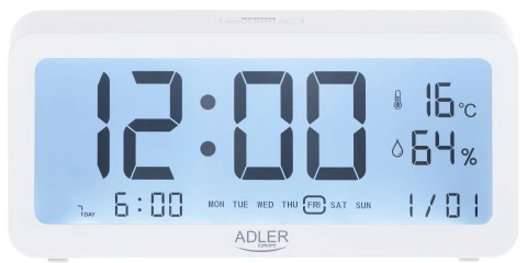 Adler | Žadintuvas | AD 1195w | Signalizacijos funkcija | Baltas