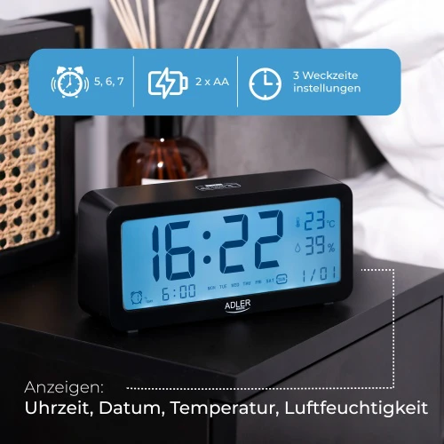 Adler | Žadintuvas | AD 1195b | Signalizacijos funkcija | Juodas