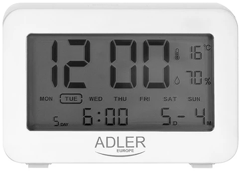 Adler | Žadintuvas | AD 1196w | Signalizacijos funkcija | Baltas