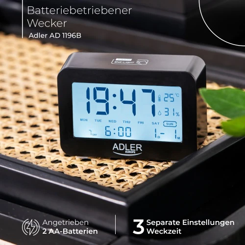 Adler | Žadintuvas | AD 1196b | Signalizacijos funkcija | Juodas