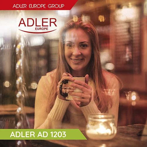 Adler | Virdulys | AD 1203 | Standard | 1630 W | 1 L | Nerūdijantis plienas | 360° rotational base