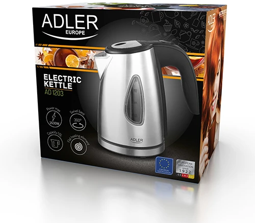 Adler | Virdulys | AD 1203 | Standard | 1630 W | 1 L | Nerūdijantis plienas | 360° rotational base