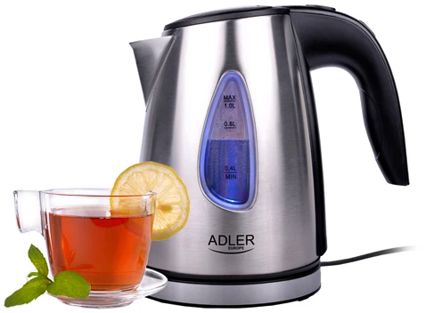 Adler | Virdulys | AD 1203 | Standard | 1630 W | 1 L | Nerūdijantis plienas | 360° rotational base