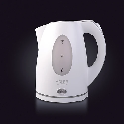 Adler | Virdulys | AD 1207 | Standartinis | 2000 W | 1,5 l | Plastikas | 360° sukamasis pagrindas | Baltas