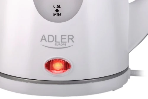 Adler | Virdulys | AD 1207 | Standartinis | 2000 W | 1,5 l | Plastikas | 360° sukamasis pagrindas | Baltas