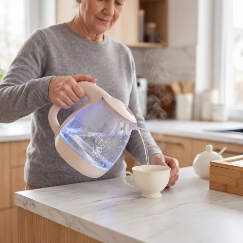 Adler | Virdulys | AD 1283C | Electric | 900 W | 1 L | Glass/Nerūdijantis plienas | 360° rotational base | Kreminis
