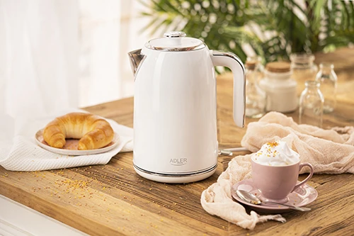 Adler | Virdulys | AD 1341 | Electric | 2200 W | 1.7 L | Nerūdijantis plienas | 360° rotational base | Baltas