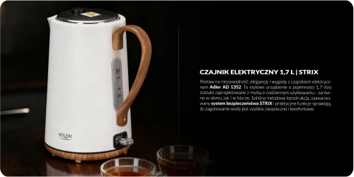 Elektrinis virdulys 1.7L ADLER AD-1352 (Ekspozicinė prekė)
