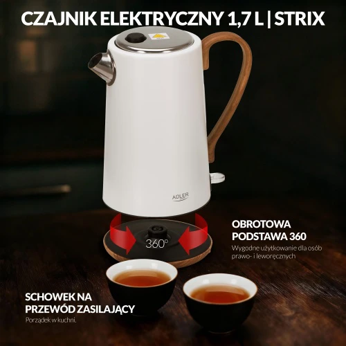 Elektrinis virdulys 1.7L ADLER AD-1352 (Ekspozicinė prekė)