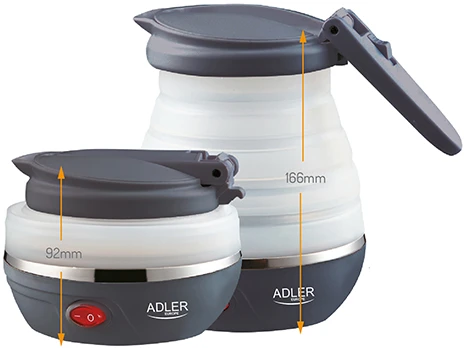 Adler AD 1370 JK silikoninis virdulys 0,6 l – kelioninis – JK kištukas