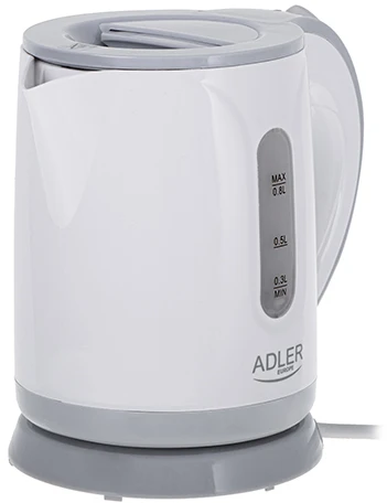Adler | Virdulys | AD 1371g | Electric | 850 W | 0.8 L | Nerūdijantis plienas/Polypropylene | 360° rotational base | Baltas/Pilkas