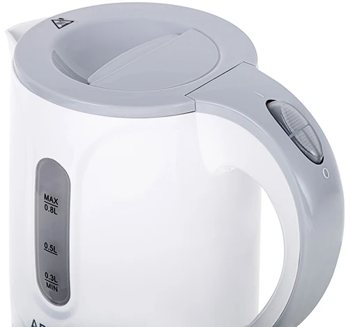 Adler | Virdulys | AD 1371g | Electric | 850 W | 0.8 L | Nerūdijantis plienas/Polypropylene | 360° rotational base | Baltas/Pilkas
