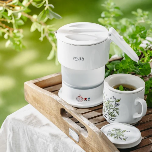 Adler Silicon Travel Virdulys | AD 1377 | Travel Virdulys | 600 W | 0.6 L | Silicon | Baltas